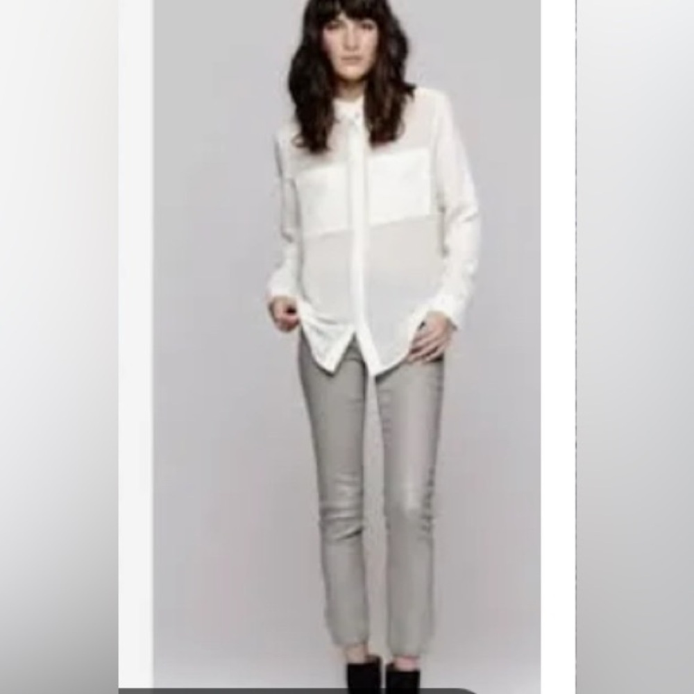 Helmut lang moto zipper ankle Gray Jeans